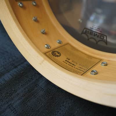 DW USA Collectors Exotic Series 5.5x14" Super Solid 1PC. Maple Snare Drum - Tobacco Burst Lacquer image 5