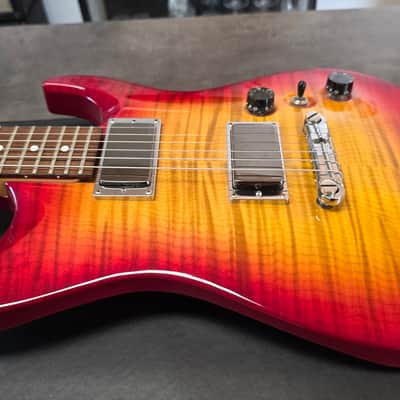 Jackson AT2T MIJ Japan 1997 - Cherry Sunburst Flame Top EMG HH Super Archtop AT1 Strat Pre-Fender Pro Professional 90s Guitar image 7