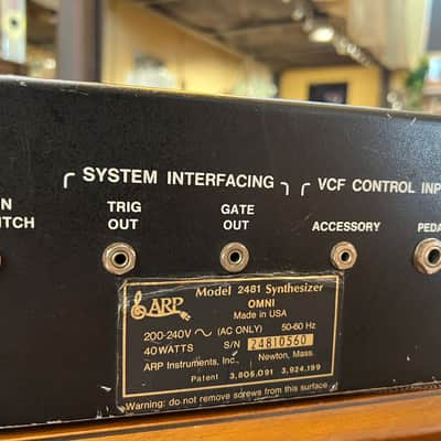 ARP Omni Polyphonic Analog Synthesizer 1975 - 1977 - Black image 7