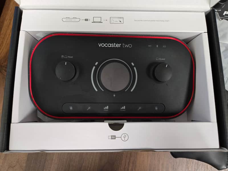 Focusrite Vocaster Two USB Audio Interface 2022 - Present - Black image 1