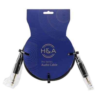 H&A Platinum Pro 10' TRS 1/4  Male to 1/4  Male Interconnect Cable with Rean by Neutrik Gold Connectors image 8