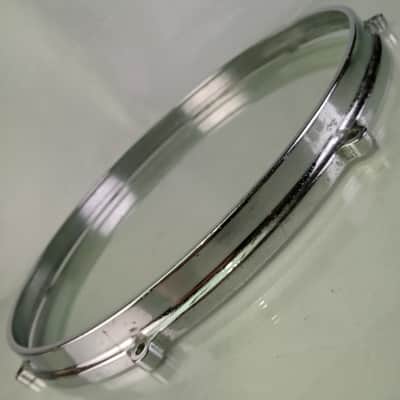 Ajax? 14" Die-Cast 8-Lug Snare Drum Batter Rim/Hoop Floor Tom Chrome Vintage 60s image 3