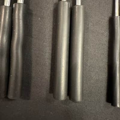 Triangle Beater Set, Homemade, 8 Piece (4 Pairs), 8" Length, w/Handmade Leather Case-EXCELLENT image 5