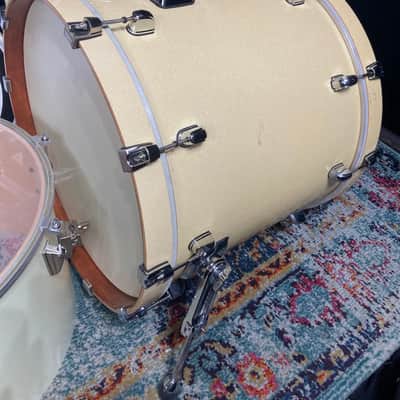 Tim "Herb" Alexander's PRIMUS, 2003 Tama Starclassic 14-Piece Drum Set White Satin image 4