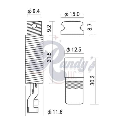 Switchcraft SCAEPIJN ¼" Acoustic End Pin Input Jack (Stereo) for Gibson® Acoustic Guitars-Nickel image 5