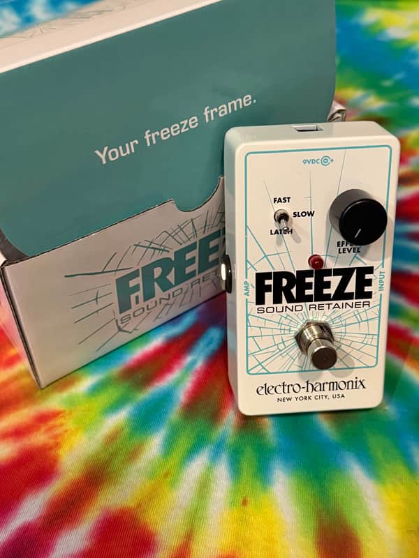 Electro-Harmonix Freeze Nano Sound Retainer Sustain Pedal 2010 - Present - Blue / Gray image 1