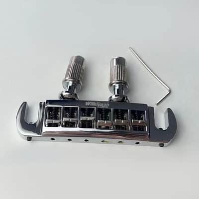 Wilkinson Chrome Wraparound Guitar Bridge Tailpiece image 3