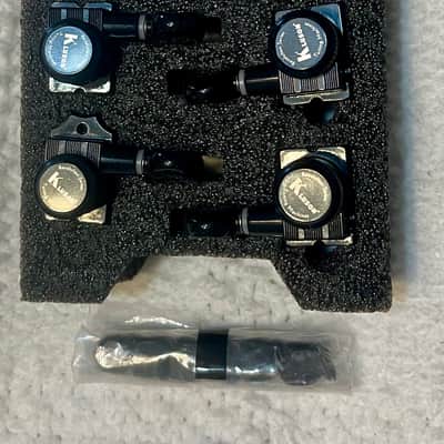 Kluson Revolution 6-in-Line F-Mount Locking Tuners Black image 3