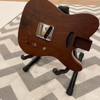 Custom Telecaster Body – Figured Mahogany & Maple Center – Fender/Warmoth Compatible image 12