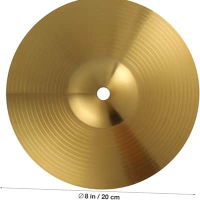 8-Inch Brass Crash Cymbal for Drum Kit - Compact, Quick Response, Versatile Use, Golden Finish image 2