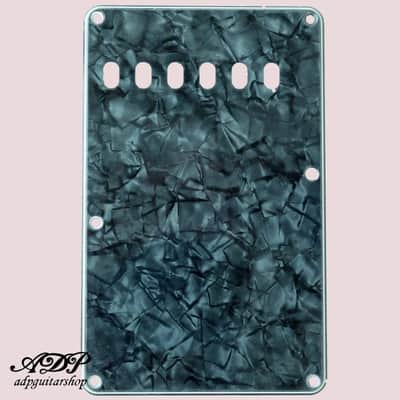 Tremolo BackCover Strat Us Black perloid 4ply EE56mm image 2