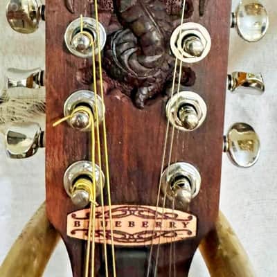 Blueberry Handmade Mandolin Dragon Motif image 7