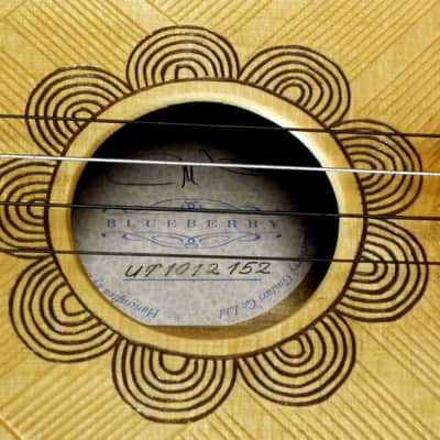 Blueberry Handmade Ukulele Floral Motif image 11