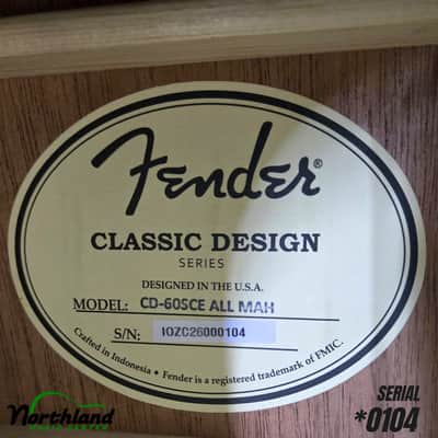 Fender CD-60SCE Dreadnought Cutaway Acoustic-Electric - All Mahogany - *0104 image 7