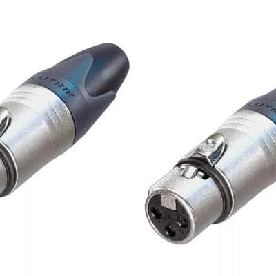 (2) Two Original NEUTRIK NC3FXX Female 3 Pin XLR Cable Connector image 1