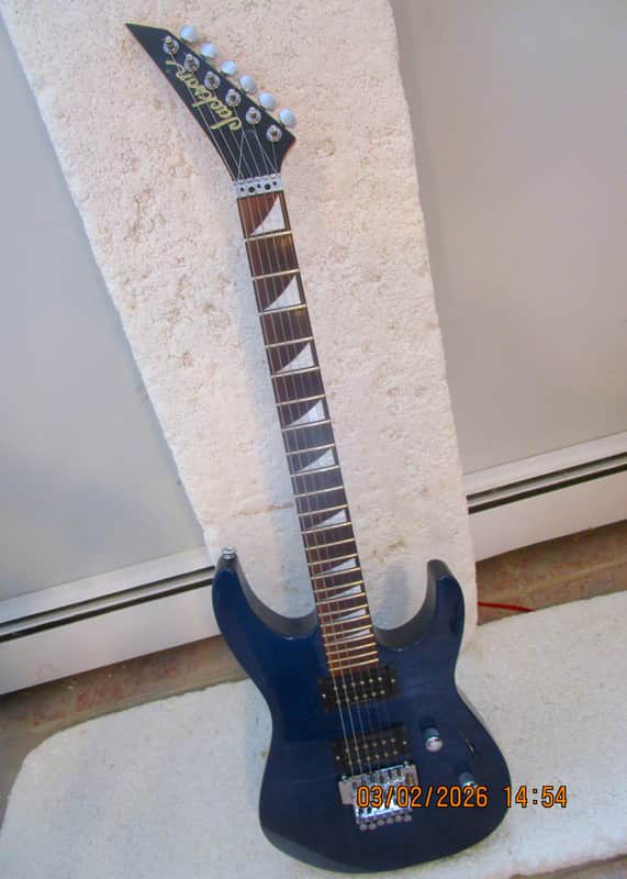 Jackson DR-3 Guitar, 1997, Japan, Blue Flame Maple Top, 24 Frets, Licensed Floyd Rose image 1