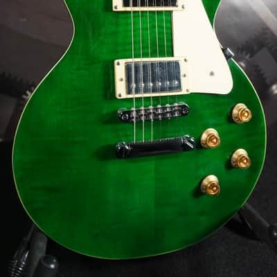 IYV Single Cut Electric Guitar – Emerald Green Flame Top – Dual Humbuckers image 5