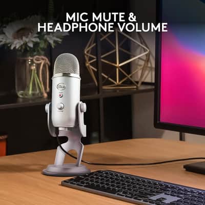 Blue Yeti Professional USB Recording Microphone - Silver In Box image 5
