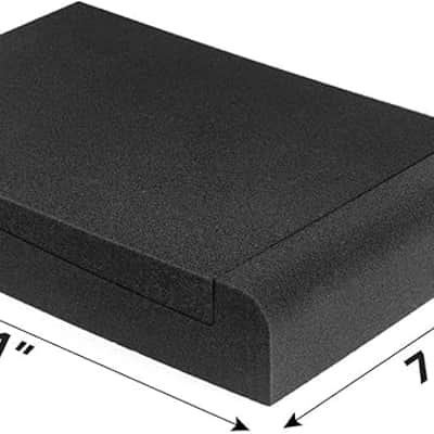 2 Pack Acoustic Isolation Pads, Studio Monitor Speaker Isolation Foam Pads, High Density Acoustic Foam Suitable for 3-8 Inch Speakers for Sound Improvement Prevent Vibrations (MEDIUM) image 2