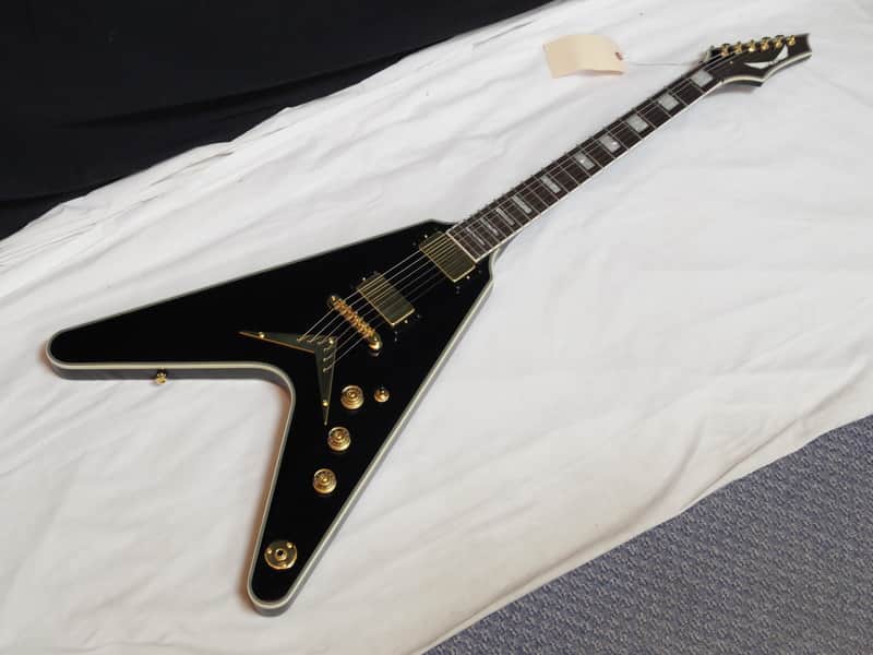 DEAN V Straight Six electric GUITAR in Classic Black & Gold DMT Pickups - NEW 6 image 1
