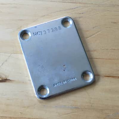 Vintage 1997 - 1998 Fender Squier Neck Plate Chrome Plating Original Light Relic NC Serial image 5