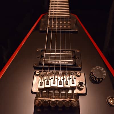 Dean Dimebag Darrell Razorback Flying V Pantera Signature Dime Guitar Black Red Bevels + Hard Case image 9