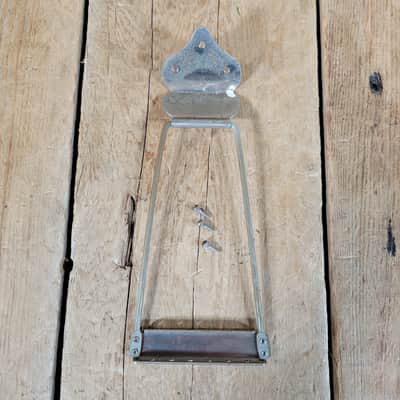 Kay K6836 Archtop Guitar Tailpiece With Screws Harmony 1950s 1960s - Nickel image 4