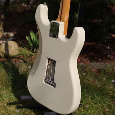 Fender Stratocaster White 1993 Left Handed Kurt Cobain Strat Japan Nirvana Guitar + Hotrail image 19