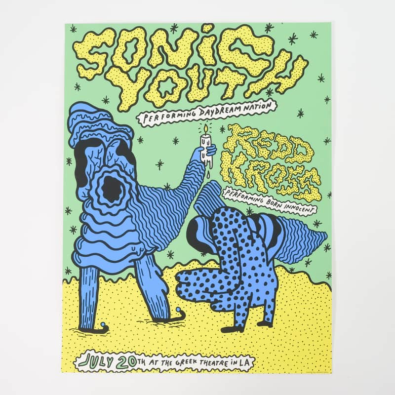 Sonic Youth and Redd Kross 7/20 Poster 23.5"x18" Owned by Sonic Youth image 1