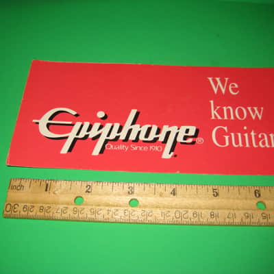 Epiphone Gibson Dealer Display Set of 4 Promo Tags and Sign 1990's Bild 3