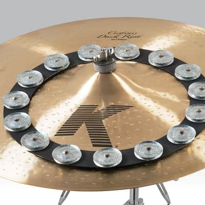 LP LP3814BGA 14-Inch Tambo-Ring - Black Sand with Galvanized Steel Jingles image 6