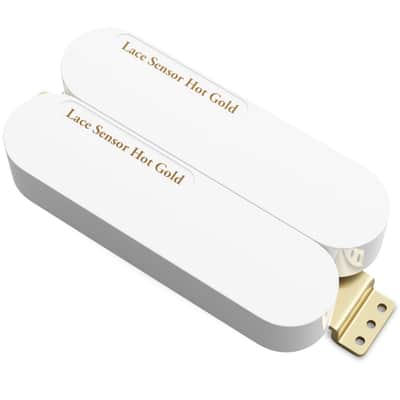 Lace Sensor Hot Gold Dually 12k Neck Humbucker Pickup, White, 22051-01 image 2
