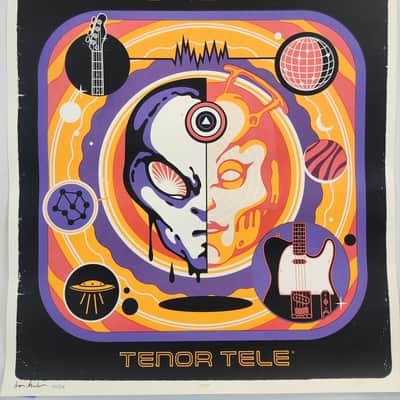 Fender Rare Alternate Reality Tenor Tele Store Promo Poster, Only 300 Made, Ivan Minsloff image 1