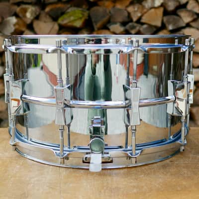 Sonor D-508 D508 Phonic 14" x 8" 10-Lug Ferro-Manganese Steel Snare Drum RARE image 8