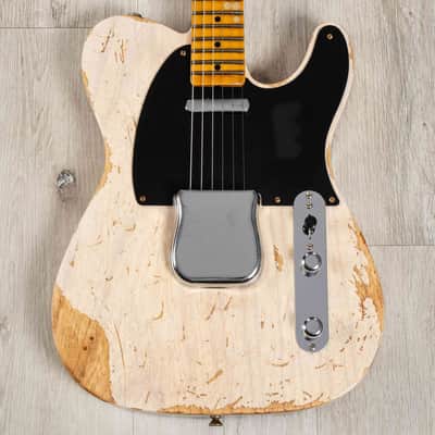 Mint Fender Custom Shop S23 Limited Edition 1950 Double Esquire Heavy Relic Guitar, Aged White Blonde image 4