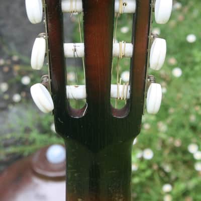 Yamaha Nippon Gakki Dynamic ALL Solid Guitar No.40A Red Label  1963 Natural+Original Hard Case image 11