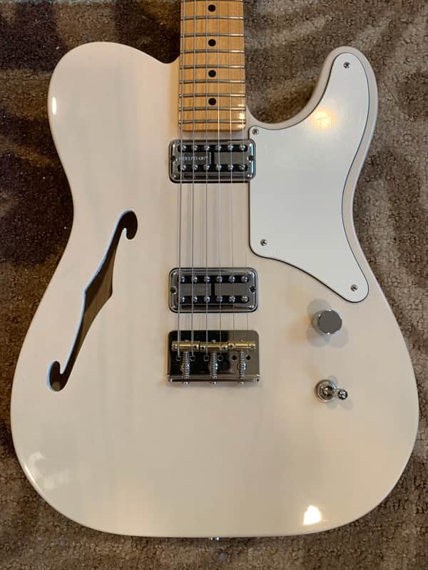 Fender Cabronita Thinline Telecaster white blonde 2013 Fideli'Tron pickups MIM Tele