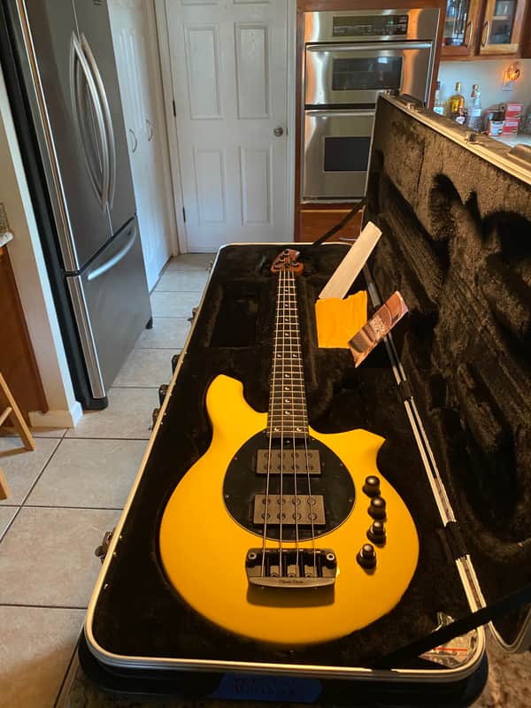 2019 Ernie Ball Music Man Bongo HD Yellow image 1
