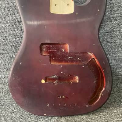 Red 4 String Precision Bass Style Body image 5