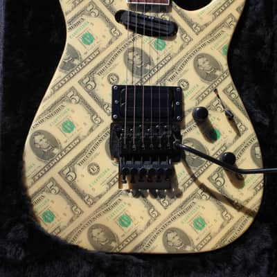 1988 ESP USA Custom Shop Mirage Deluxe Finished With Real $5 Dollar Bills Guitar Super Rare - OHSC image 21