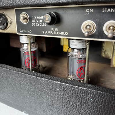 Fender Bandmaster 40-Watt 2-Channel Guitar Amp Head 1963 - 1967 - Black Panel image 3