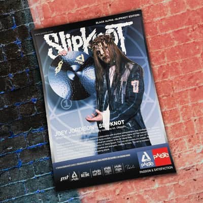 PAISTE CYMBALS SLIPKNOT JOEY JORDISON POSTER INSANELY RARE LIMITED EDITION DRUM BLACK ALPHA CYMBAL CASE CANDY RUDE FREE SHIPPING! image 2