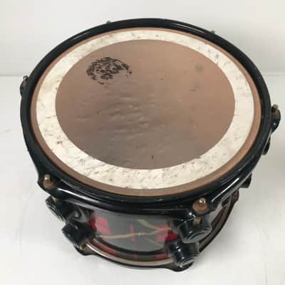 Rare Vintage DW Plaid Red Snare Drum 10x8 image 7