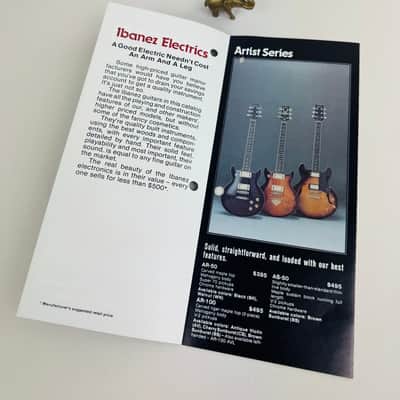 Ibanez “Ibanez 81” Mini-Foldout Guitar & Bass Catalog 1981 image 3