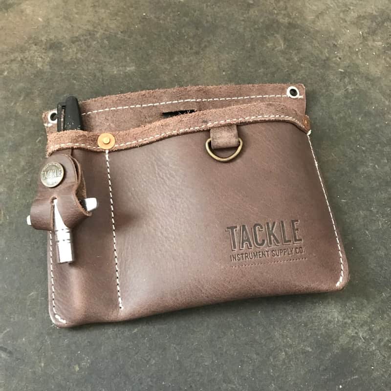 Tackle Leather Clip-On Gig Pouch Brown image 1