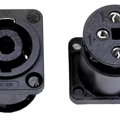 (2) Two Jack Plates w/ Neutrik NL4MP-ST Dual SpeakON w/ 4 Pole Screw Terminals image 6