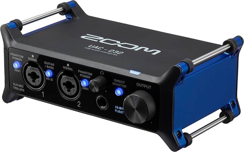 Zoom UAC-232 Audio Converter with 32-Bit Float, Audio Interface, High-Quality Preamps, 2 XLR/TRS Combo Inputs, Headphone Outputs, 192 kHz Sample Rate, For Music & Streaming image 1