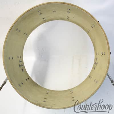 Pearl 22x14" Wood-Fiberglass Virgin Bass Drum "Pure White"Wrap Vintage 70s Japan image 11