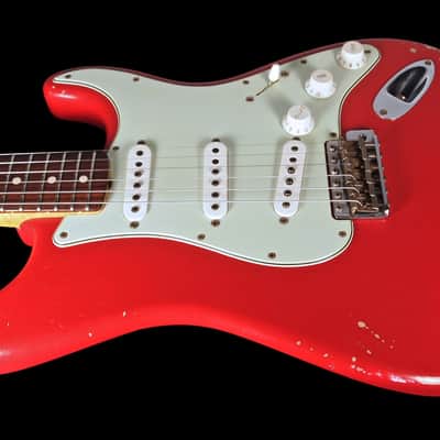 2014 Fender Stratocaster 1963 Custom Shop 63 Strat Relic ~ Dakota Red image 2