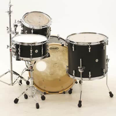 Sonor SQ1 4-pc Shell Pack in GT Black, 12/16/22/14 (322 Set NM-MH GTB plus 1465 SDW Snare) image 10